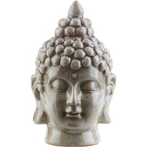 BUDDHA CERAMIC STATUE GREY, YELLOW, TEAL, BLUE 