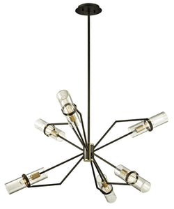 RAEF TWO TONE GEOMETRIC CHANDELIER AVAILABLE IN TWO SIZES