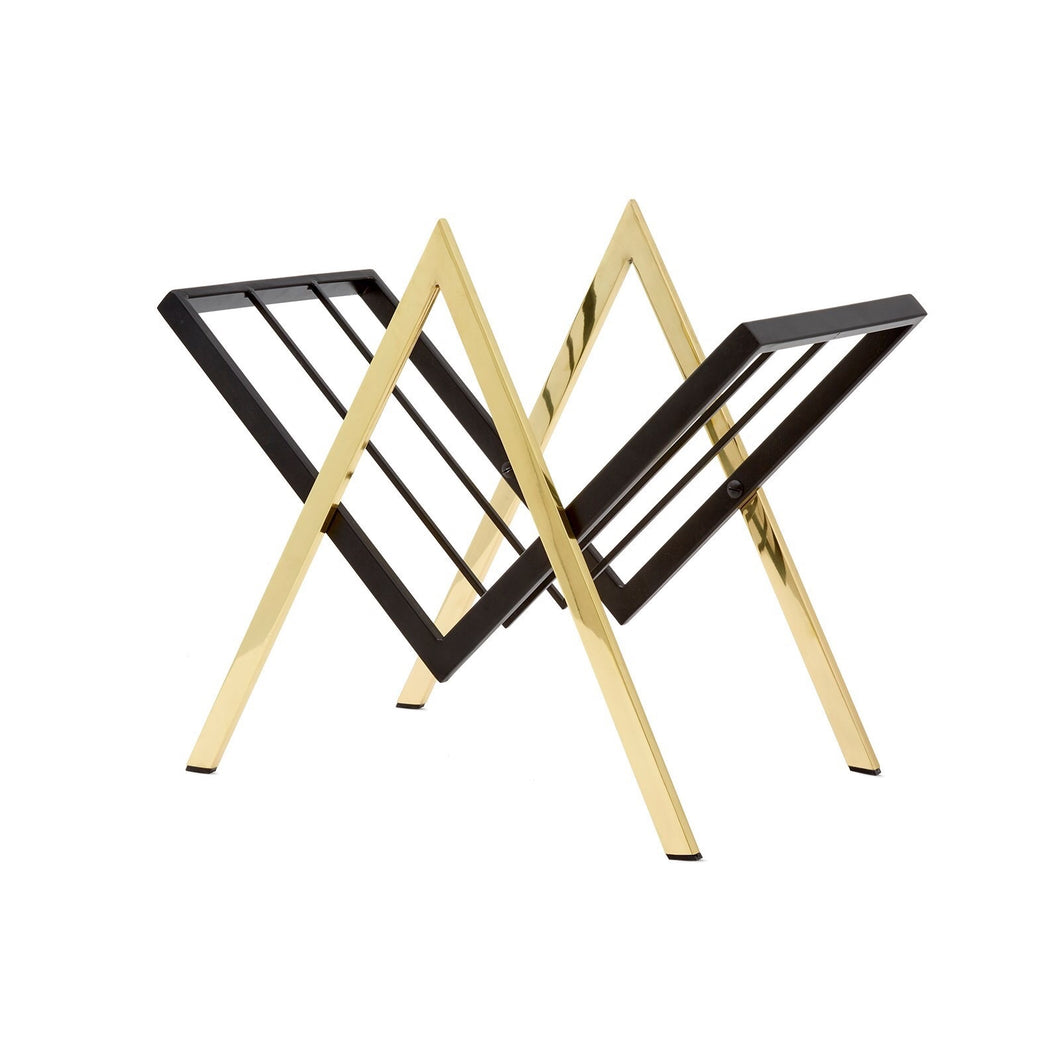 SUTTON MAGAZINE STAND, BRASS
