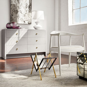SUTTON MAGAZINE STAND, BRASS