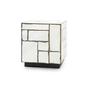 LEGER SIDE TABLE ANTIQUE MIRROR 