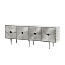 RANDERS 4 DRAWER & 2 DOOR CABINET IN ANTIQUE BRASS OR GERMAN SILVER  