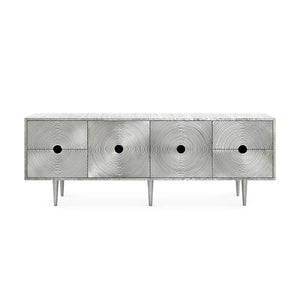 RANDERS 4 DRAWER & 2 DOOR CABINET IN ANTIQUE BRASS OR GERMAN SILVER  