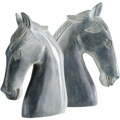 STALLION STONE BOOKENDS